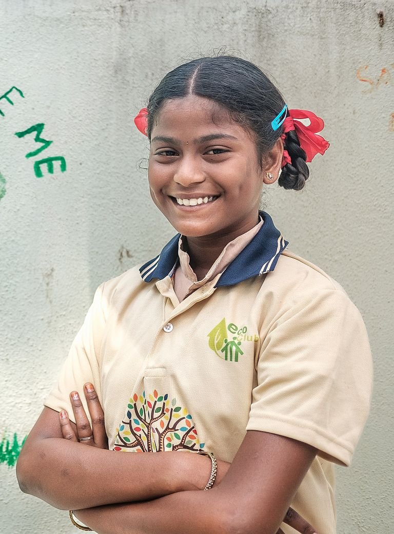 Mädchen in Don Bosco Öko-Club in Indien 