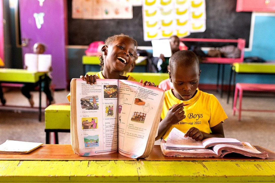 Jungen beim Schulunterricht in der Einrichtung Bosco Boys der Salesianer Don Boscos in Nairobi